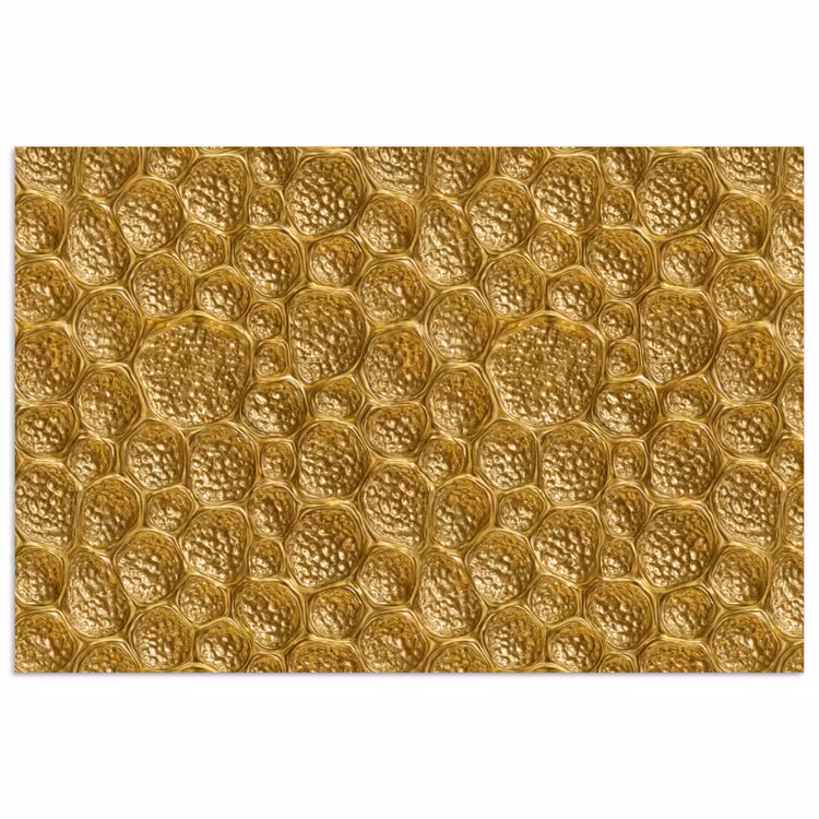 Poster - Gehamerd - Mozaïek - Antiek - Goud — 1