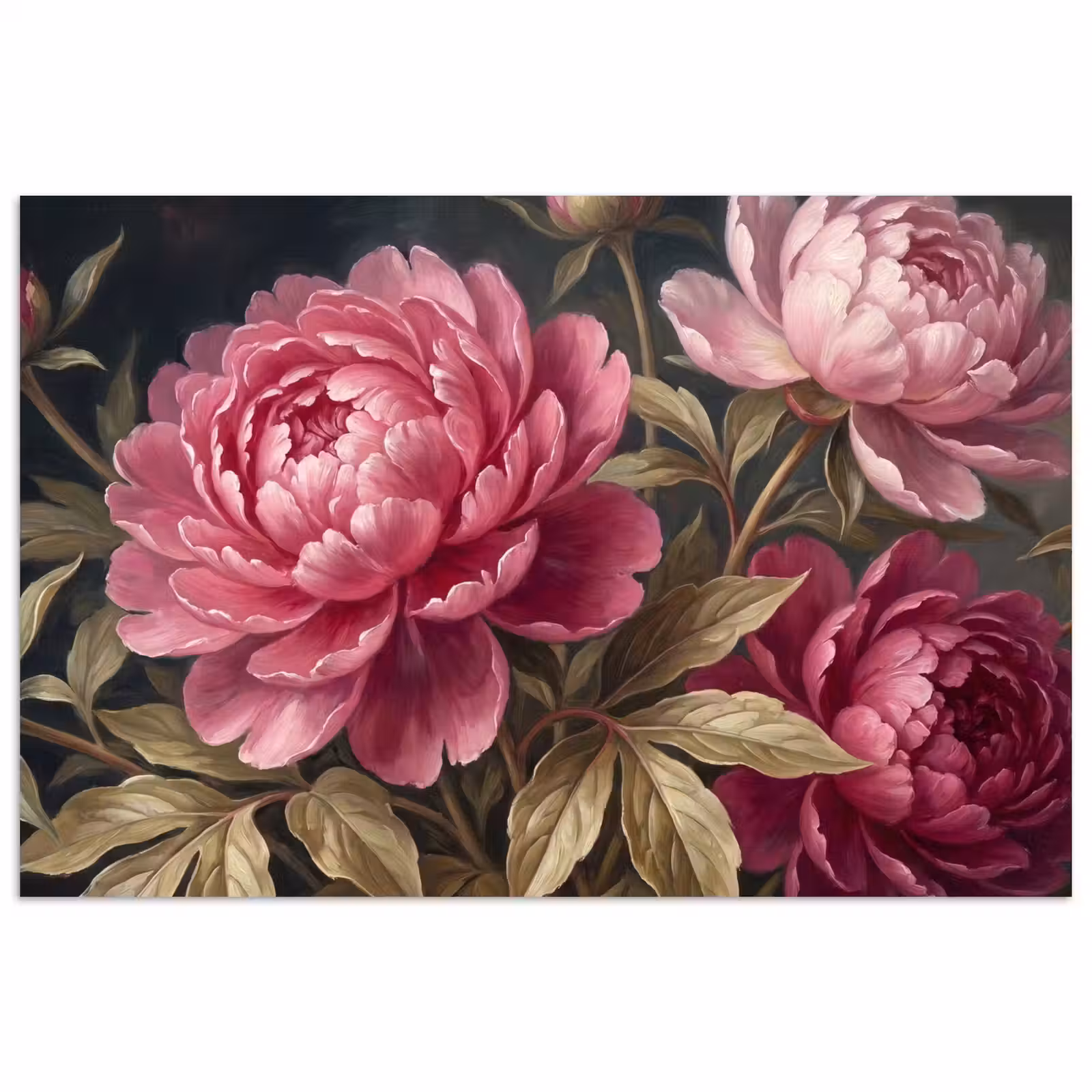 Poster - Bloemen - Roze - Klassiek - Natuur — 1