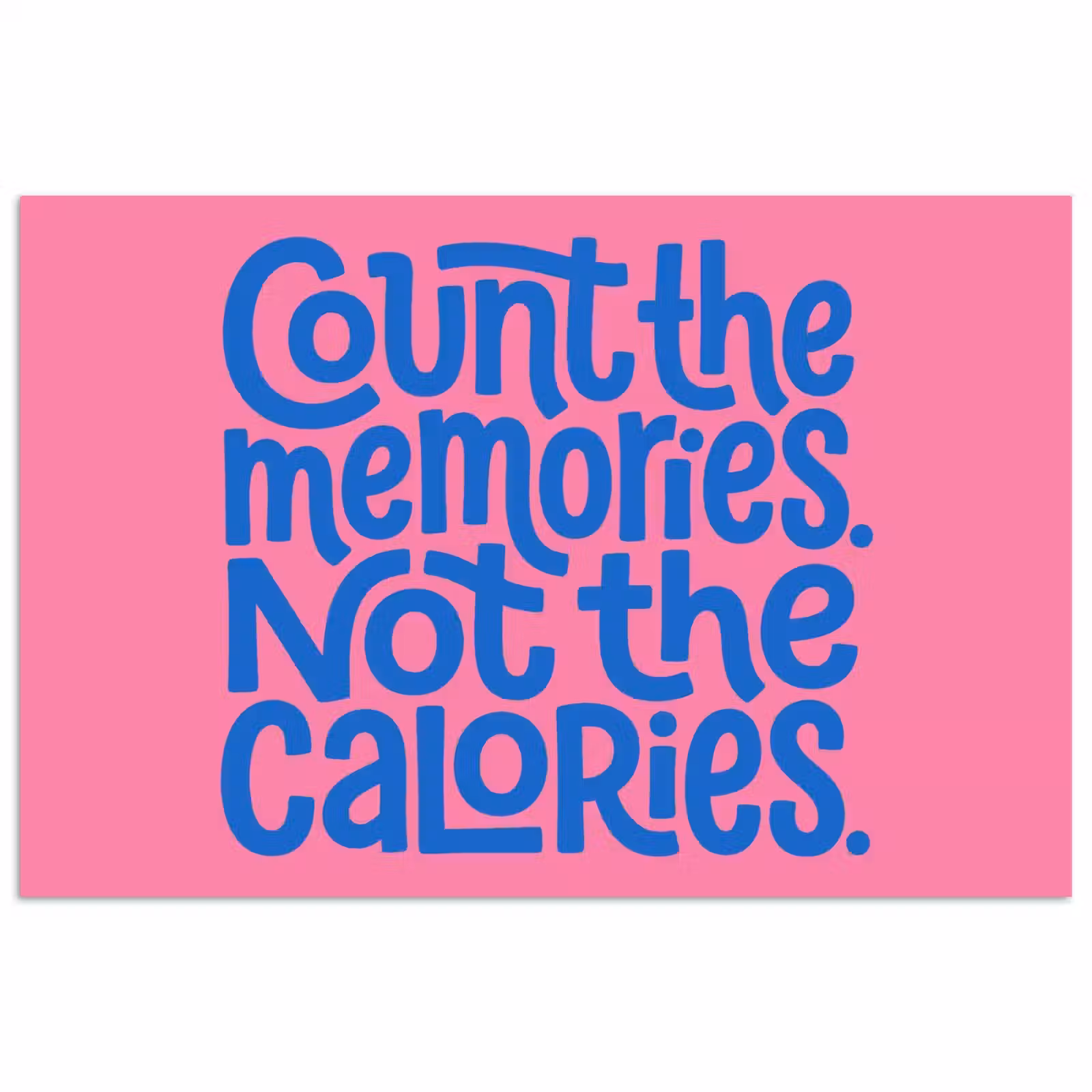 Poster - Memories - Roze - Blauw - Quote — 1