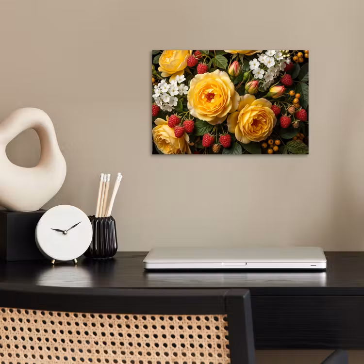 Poster - Bloemen - Boeket - Natuur - Klassiek - Geel — 2