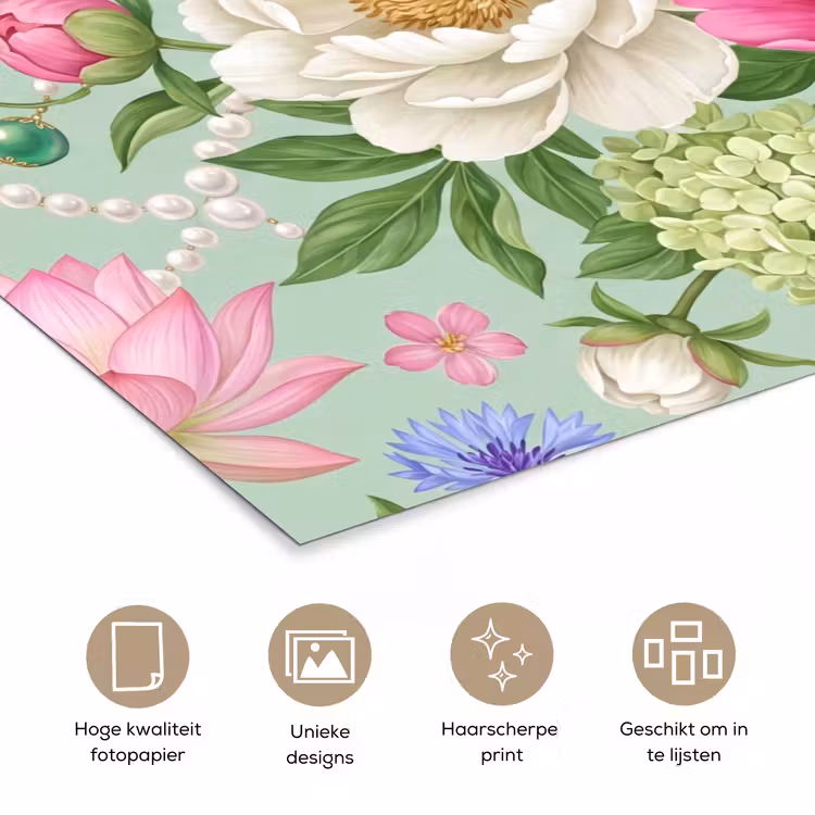 Poster - Bloemen - Patroon - Botanisch - Groen — 5