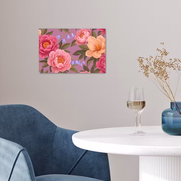 Poster - Bloemen - Patroon - Illustratie - Roze — 4