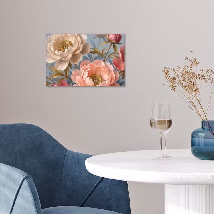 Poster - Bloemen - Roze - Beige - Modern - Natuur — 4