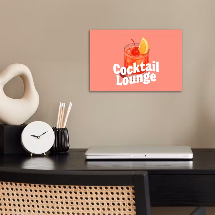 Poster - Cocktail Lounge - Glas - Koraal — 2