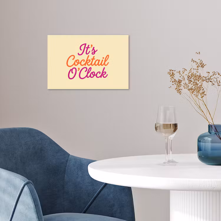 Poster - Cocktail O'Clock - Geel - Retro — 4