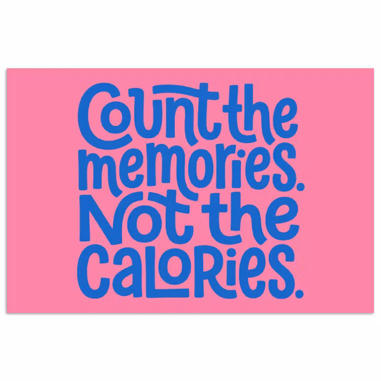Poster - Memories - Roze - Blauw - Quote — 1