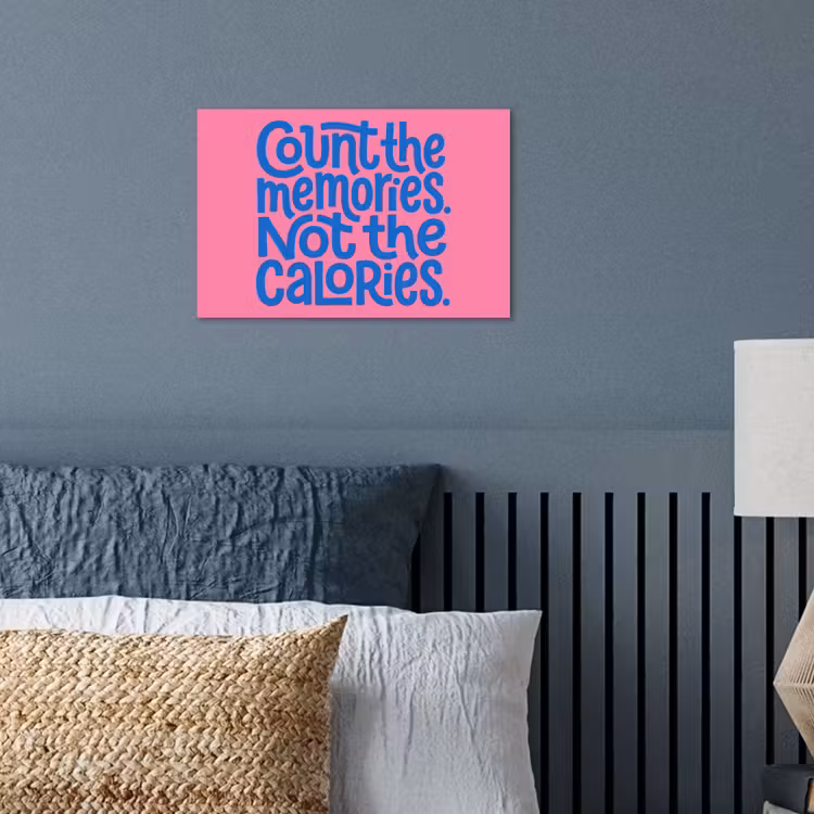 Poster - Memories - Roze - Blauw - Quote — 3