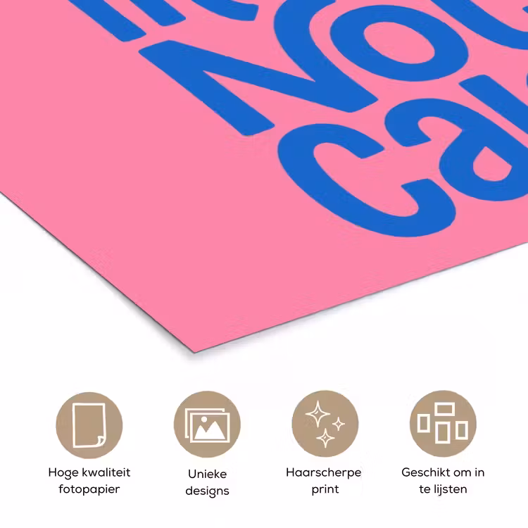 Poster - Memories - Roze - Blauw - Quote — 5