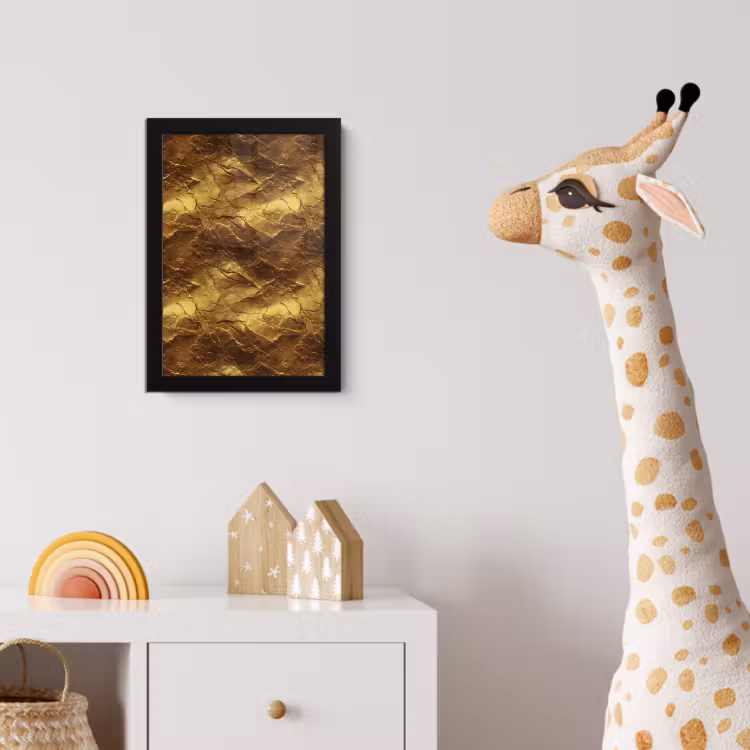 Poster met lijst - Bladgoud - Textuur - Goud — 5