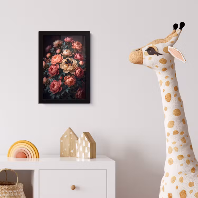 Poster met lijst - Bloemen - Insect - Natuur - Roze — 5
