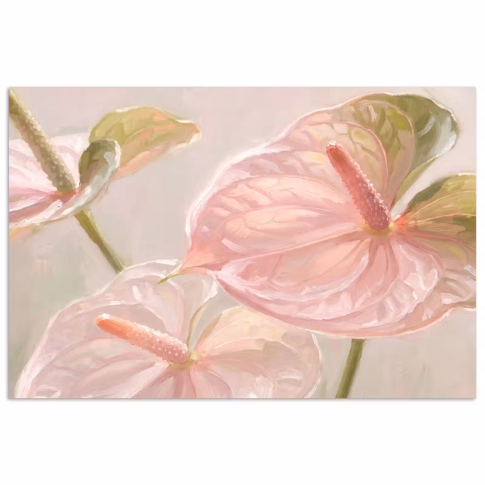 Poster - Bloemen - Pastel - Abstract - Natuur - Groen — 1
