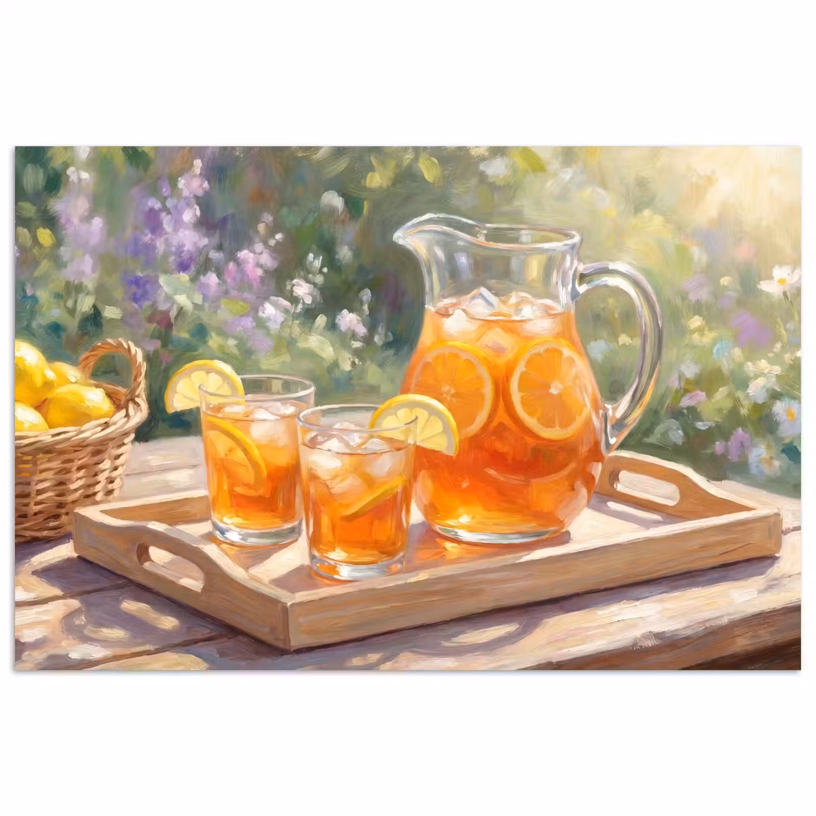 Poster - Drank - Citroen - Zomer - Tuin - Geel — 1