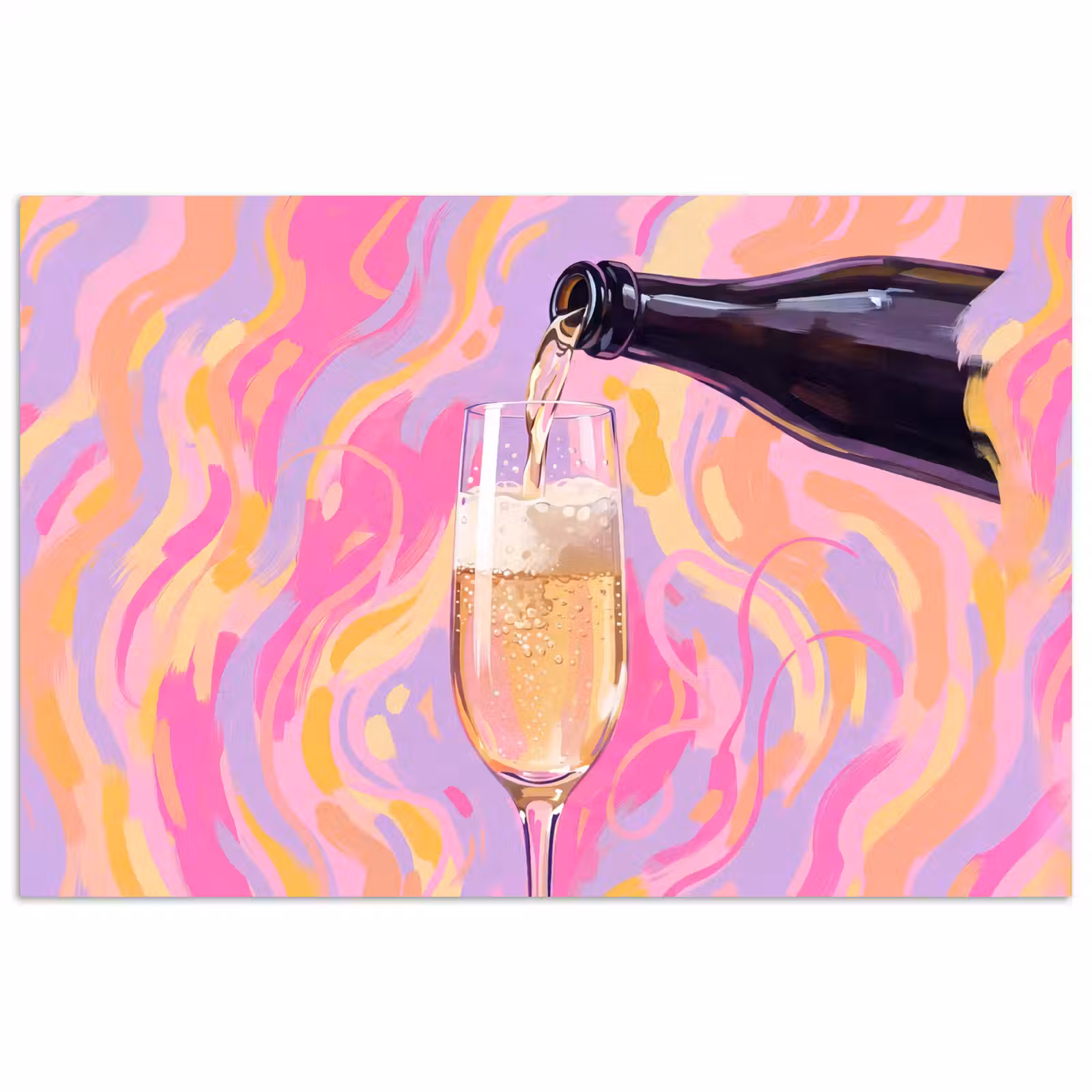 Poster - Drank - Inschenken - Feest - Abstract - Roze — 1