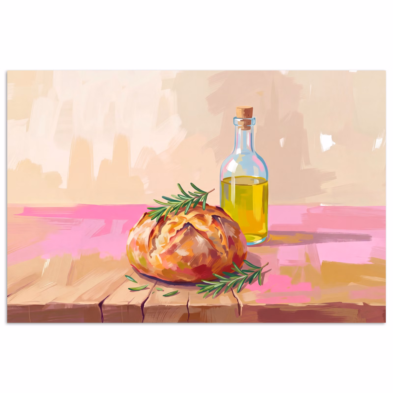 Poster - Eten - Brood - Olijfolie - Abstract - Keuken — 1