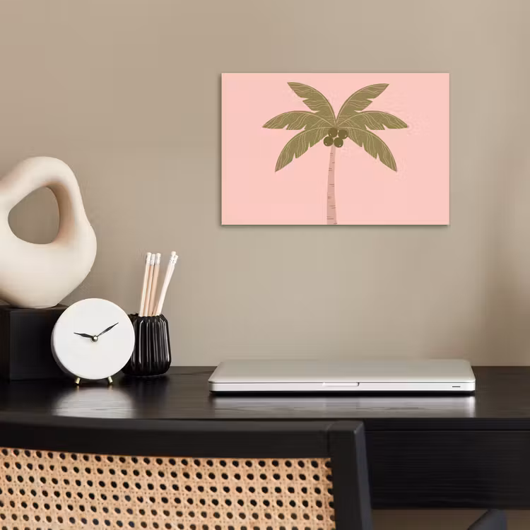 Poster - Boom - Palm - Natuur - Illustratie - Roze — 2