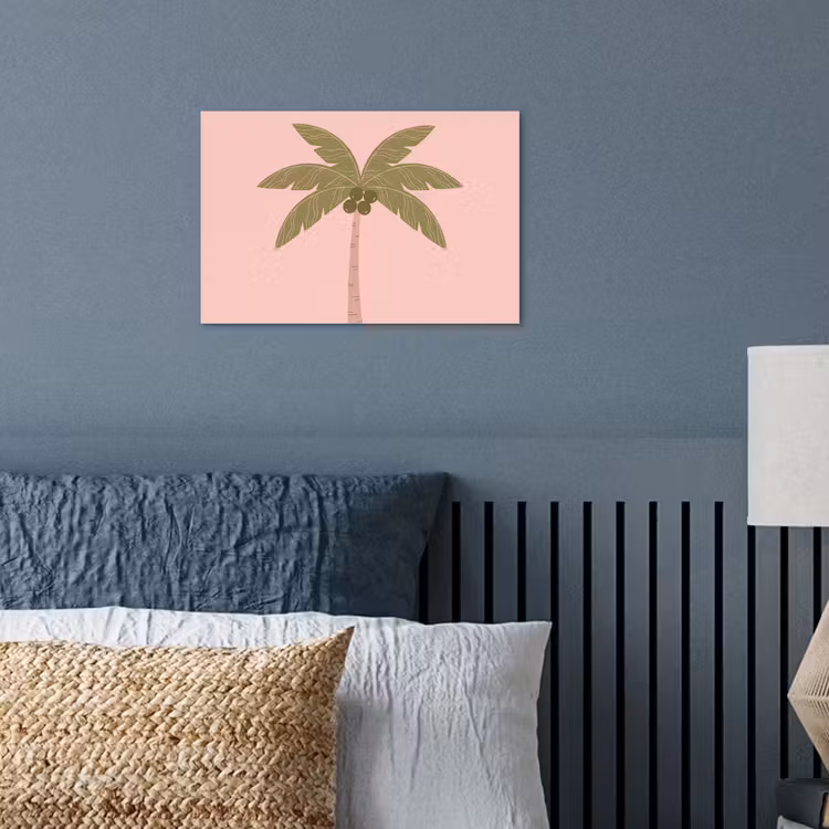 Poster - Boom - Palm - Natuur - Illustratie - Roze — 3