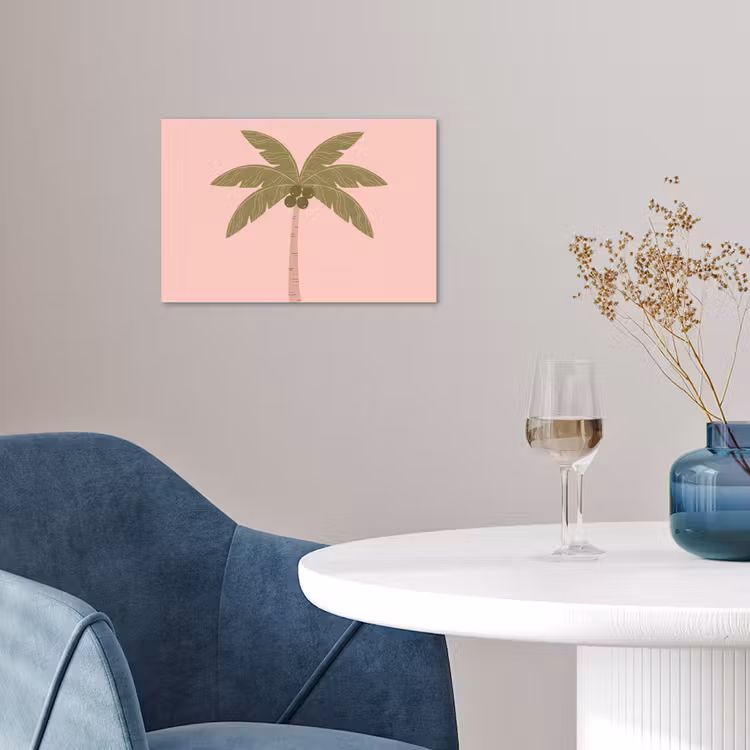 Poster - Boom - Palm - Natuur - Illustratie - Roze — 4