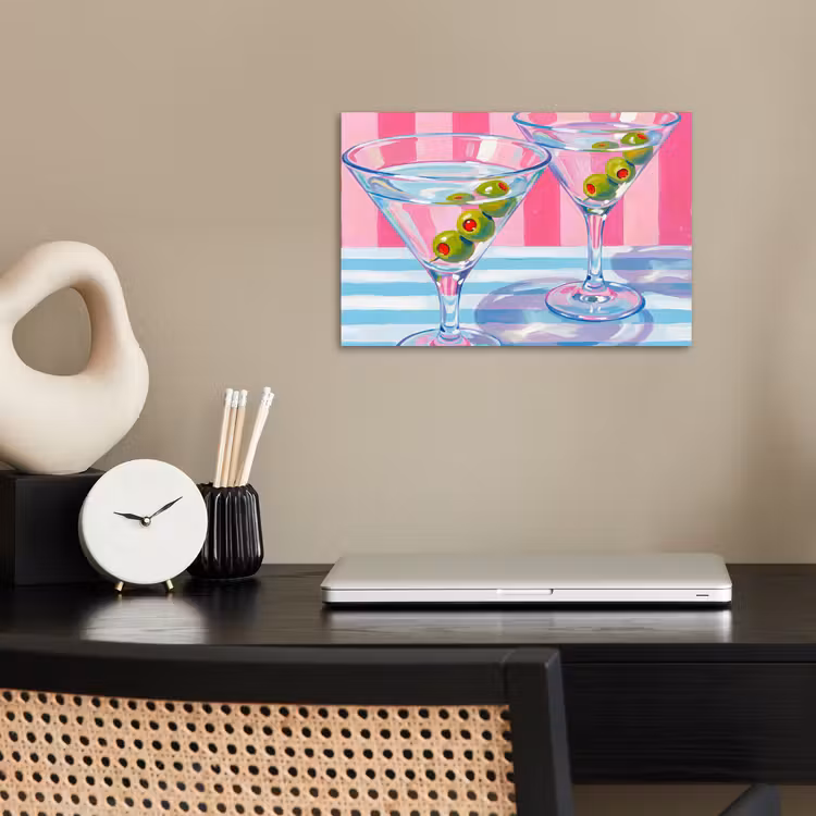 Poster - Cocktail - Olijven - Kunst - Modern - Roze — 2