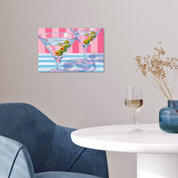 Poster - Cocktail - Olijven - Kunst - Modern - Roze — 4