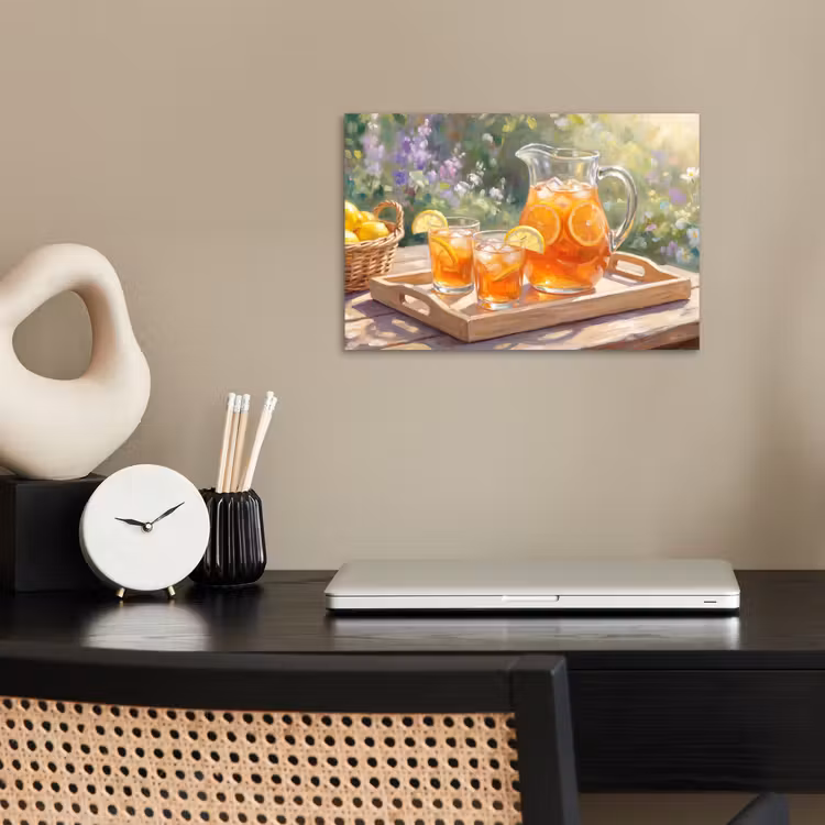 Poster - Drank - Citroen - Zomer - Tuin - Geel — 2