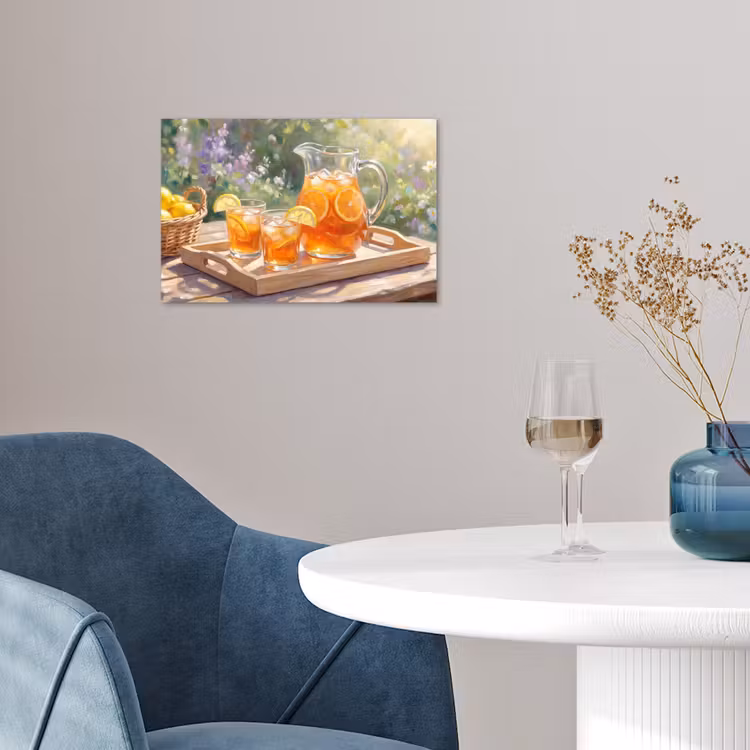 Poster - Drank - Citroen - Zomer - Tuin - Geel — 4