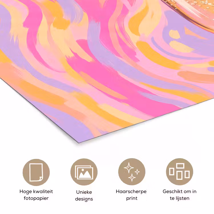 Poster - Drank - Inschenken - Feest - Abstract - Roze — 5