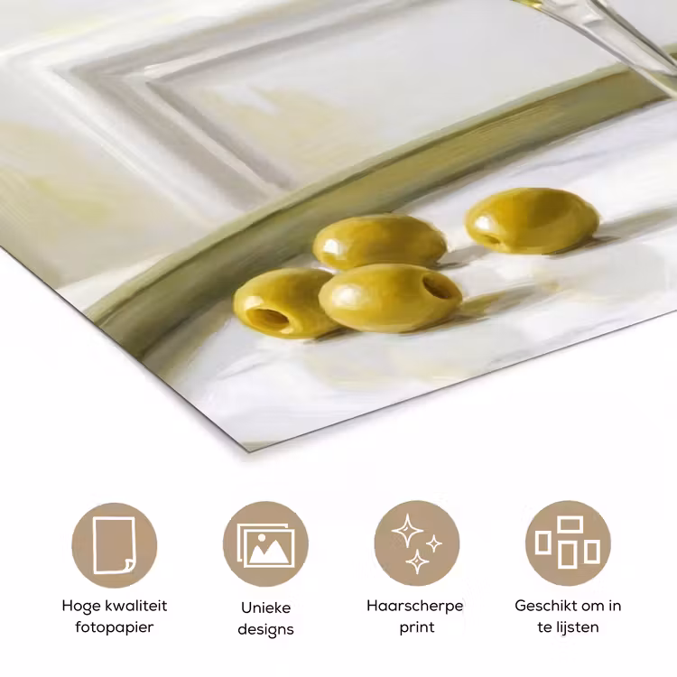 Poster - Drank - Martini - Olijven - Modern - Wit — 5