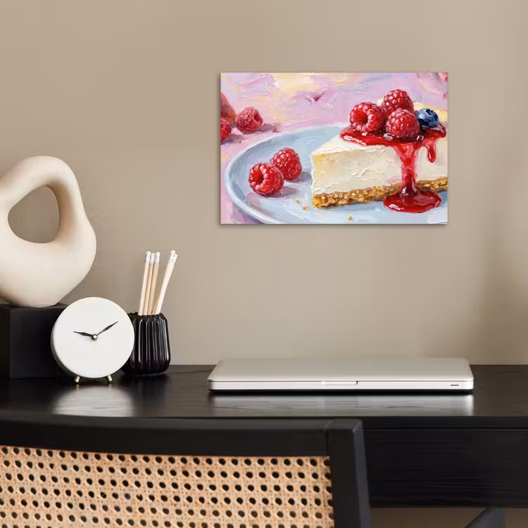Poster - Eten - Cheesecake - Bessen - Abstract - Roze — 2