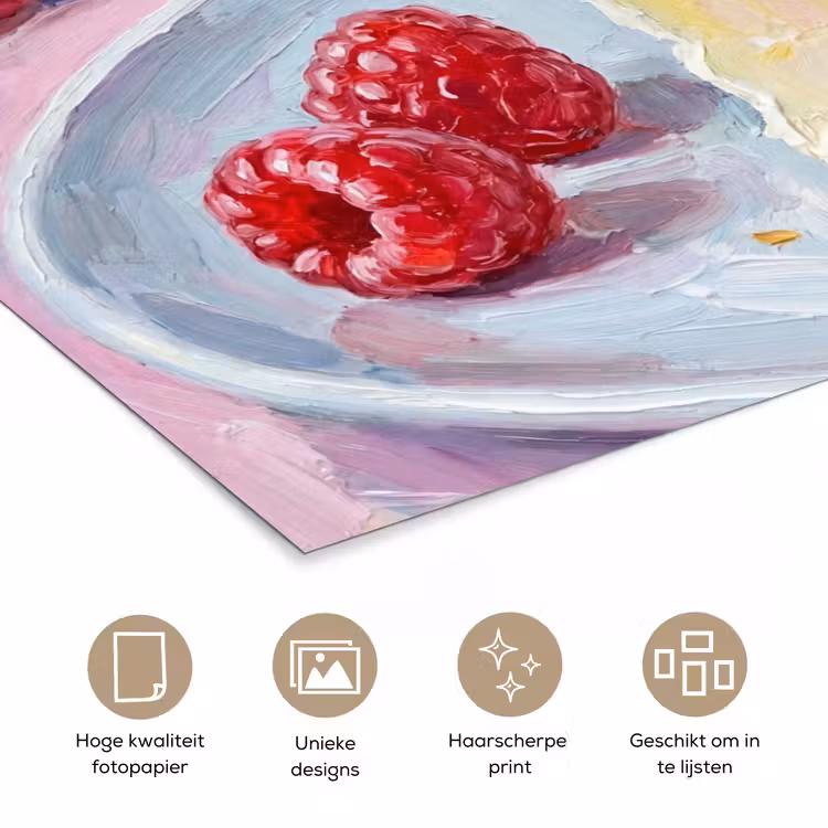 Poster - Eten - Cheesecake - Bessen - Abstract - Roze — 5