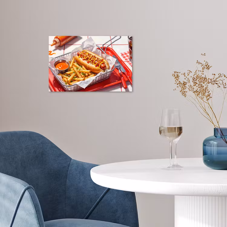 Poster - Eten - Hotdog - Fastfood - Modern - Rood — 4