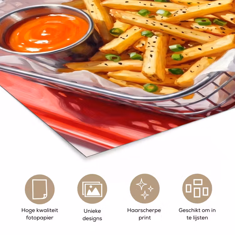 Poster - Eten - Hotdog - Fastfood - Modern - Rood — 5