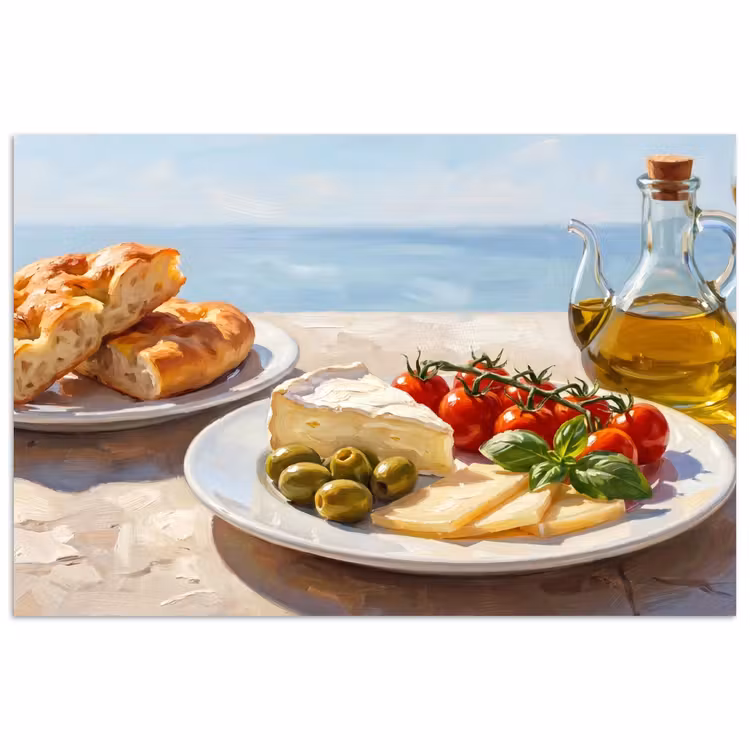 Poster - Eten - Middellandse Zee - Natuur - Geschilderd — 1