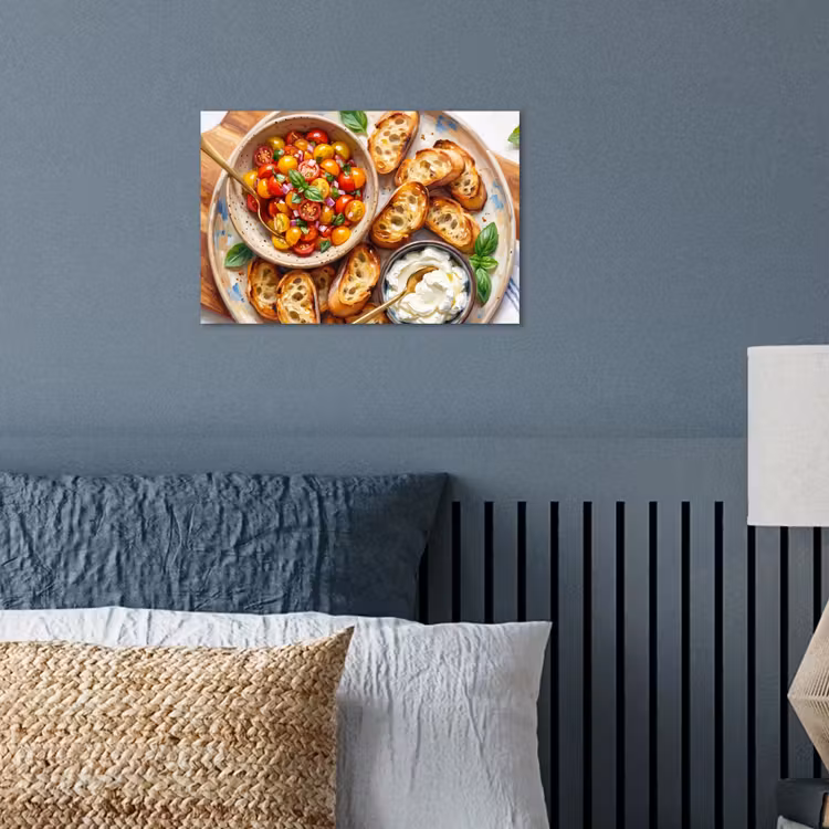 Poster - Eten - Tomaat - Brood - Kleurrijk - Keuken — 3