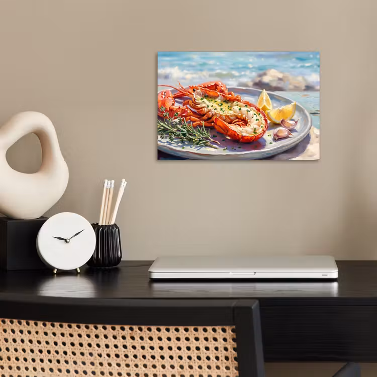 Poster - Eten - Zee - Kust - Modern - Blauw — 2
