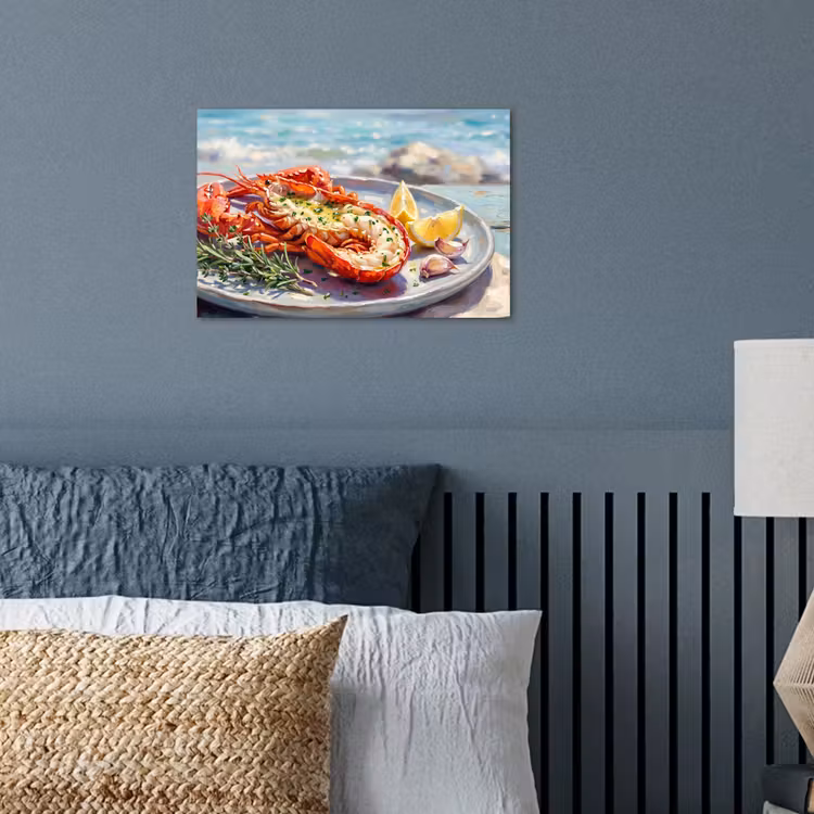 Poster - Eten - Zee - Kust - Modern - Blauw — 3