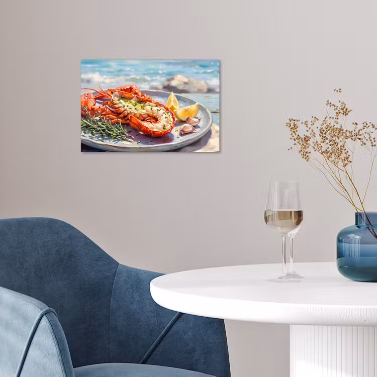 Poster - Eten - Zee - Kust - Modern - Blauw — 4