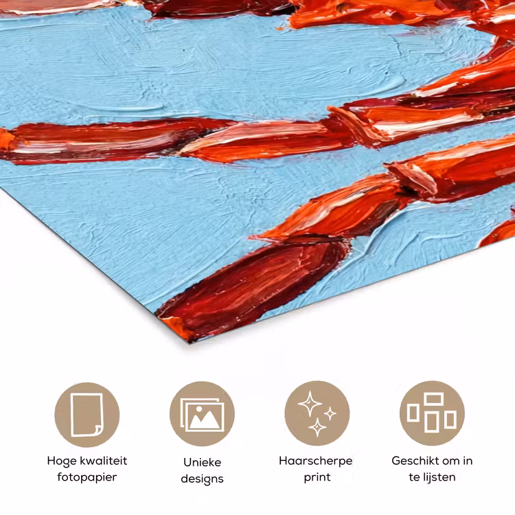 Poster - Krab - Zee - Dieren - Abstract - Rood — 5