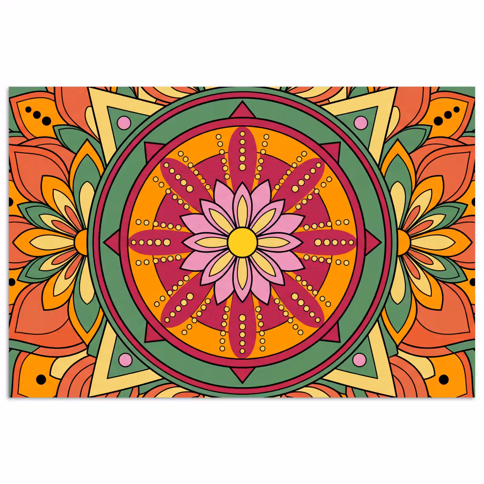 Poster - Mandala - Bloemen - Abstract - Kleurrijk — 1