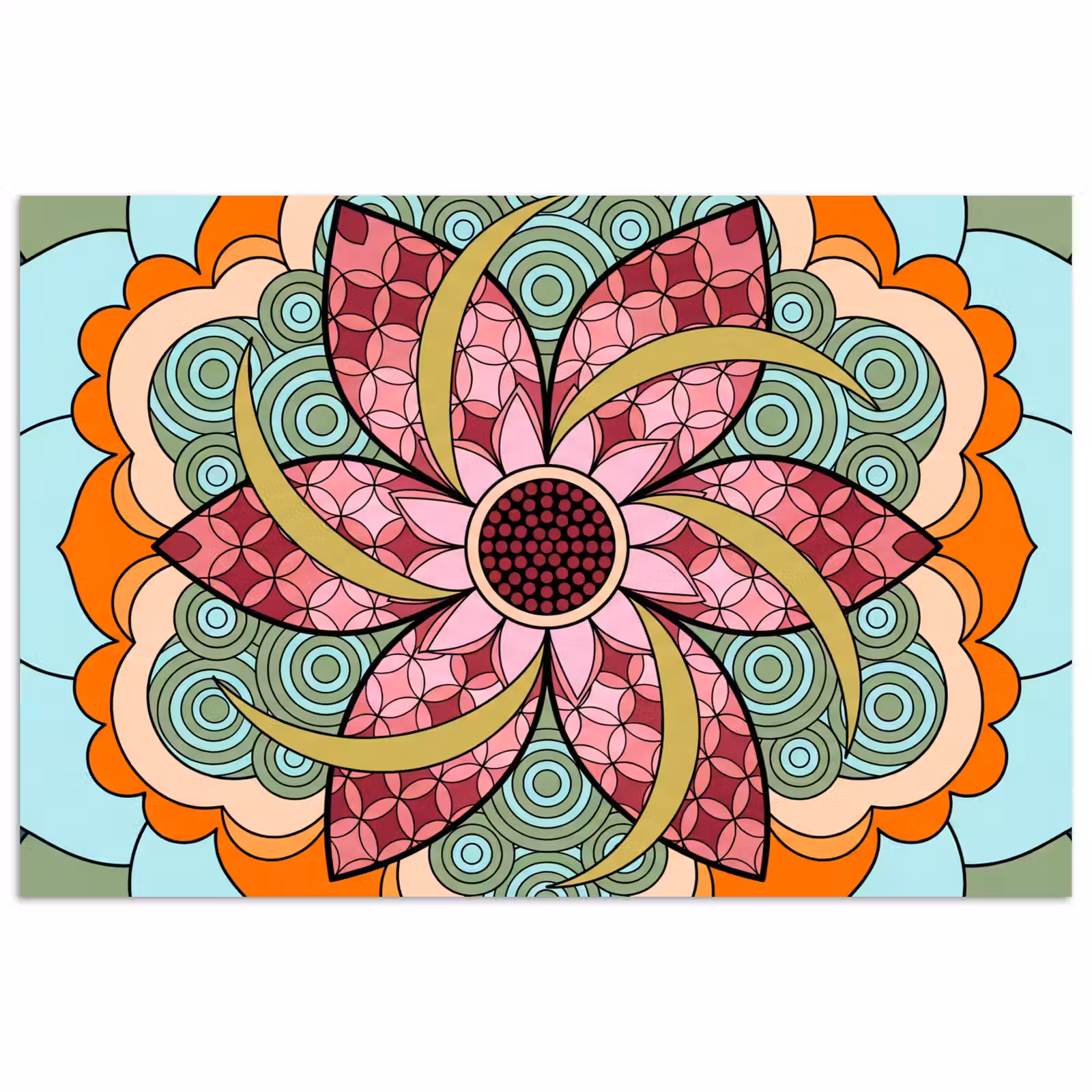 Poster - Mandala - Geometrisch - Kunst - Decoratief - Kleurrijk — 1