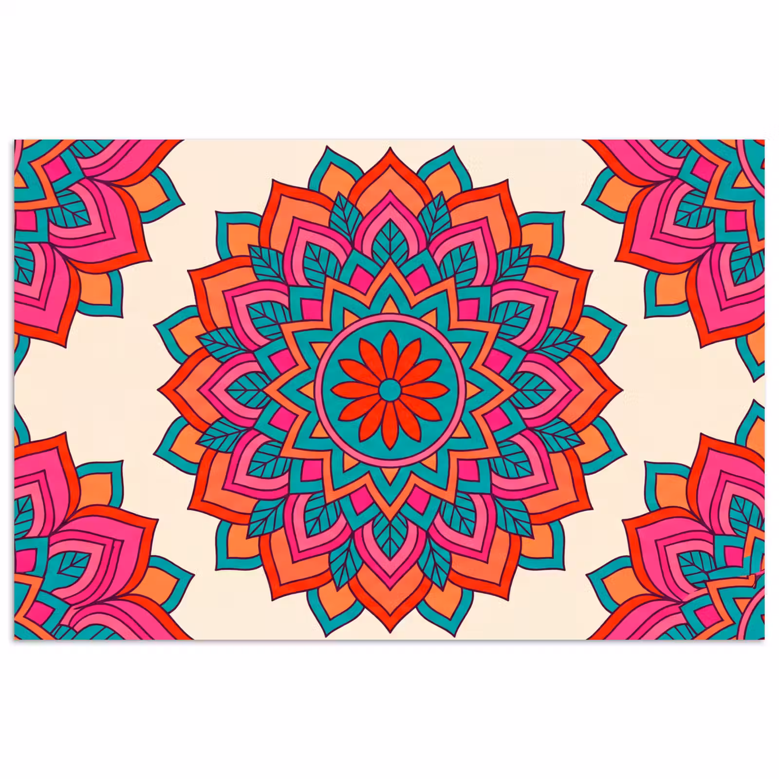 Poster - Mandala - Patroon - Abstract - Kleurrijk - Modern — 1
