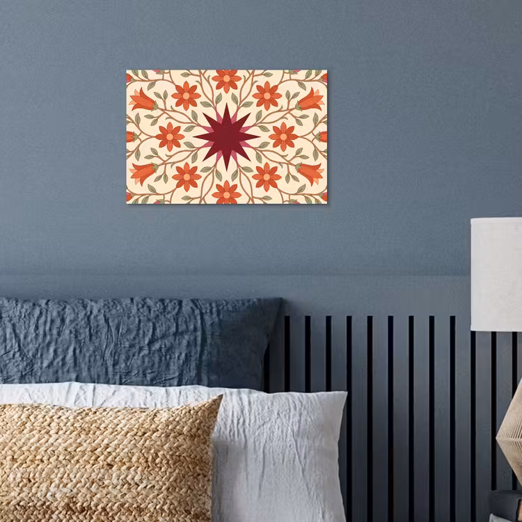 Poster - Bloemen - Mandala - Decoratief - Rood — 3