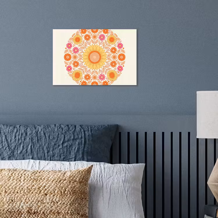 Poster - Bloemen - Mandala - Patroon - Kleurrijk — 3