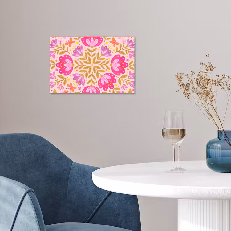 Poster - Bloemen - Patroon - Natuur - Abstract - Roze — 4
