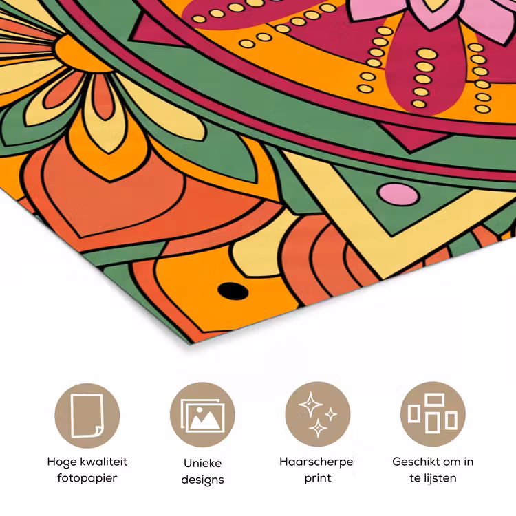 Poster - Mandala - Bloemen - Abstract - Kleurrijk — 5