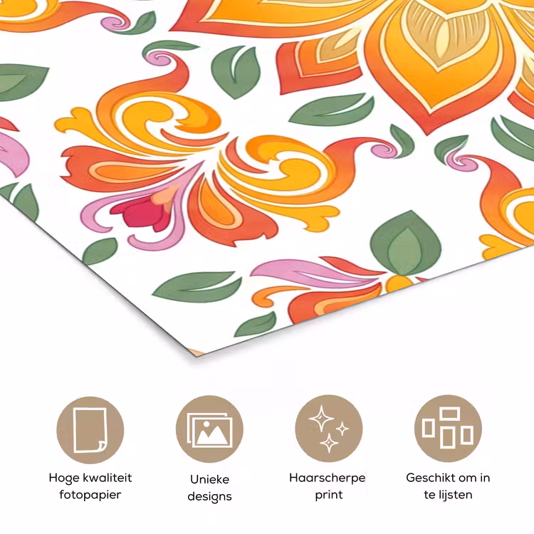 Poster - Mandala - Bloemen - Decoratie - Kleurrijk - Abstract — 5