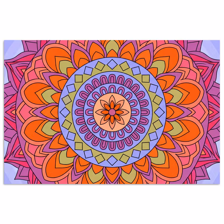 Poster - Mandala - Cirkel - Abstract - Kleurrijk - Patroon — 1
