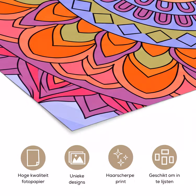 Poster - Mandala - Cirkel - Abstract - Kleurrijk - Patroon — 5