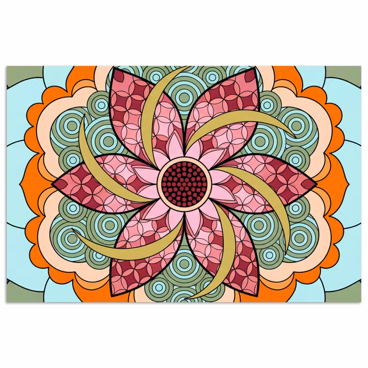 Poster - Mandala - Geometrisch - Kunst - Decoratief - Kleurrijk — 1