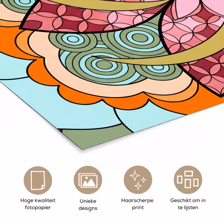 Poster - Mandala - Geometrisch - Kunst - Decoratief - Kleurrijk — 5