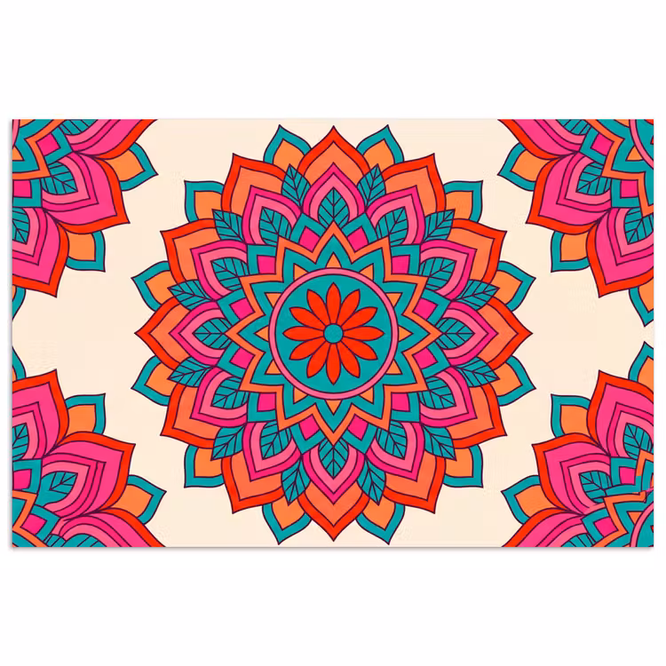 Poster - Mandala - Patroon - Abstract - Kleurrijk - Modern — 1